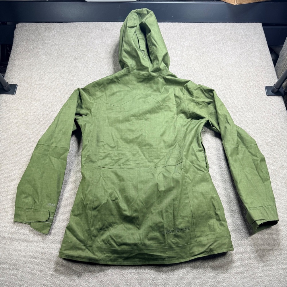 Under Armour Storm ColdGear Infrared Jacket Green Hooded Parka Womens Medium - Picture 2 of 13